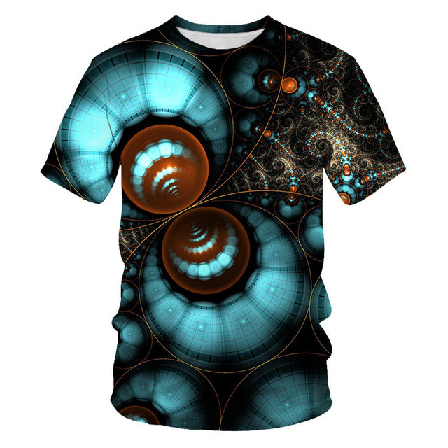 Popular Men Tshirt Short Sleeve 3D Printed Lightning T-shirt Uniquely Raindrop T-shirt Loose O-neck Summer Men’s Clothes
