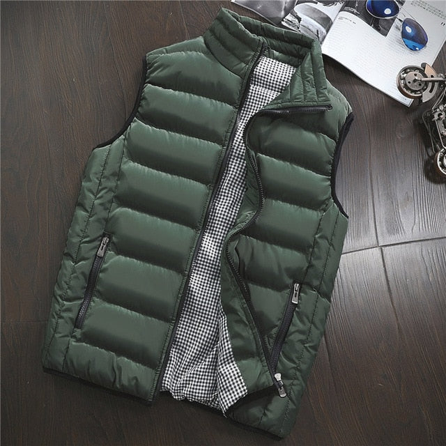 Primavera otoño hombres nuevo chaleco con estilo 2019 hombres de talla grande 5XLWarm chaqueta sin mangas hombres Chaleco de invierno Chaleco de hombres abrigos Casuales