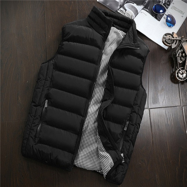 Primavera otoño hombres nuevo chaleco con estilo 2019 hombres de talla grande 5XLWarm chaqueta sin mangas hombres Chaleco de invierno Chaleco de hombres abrigos Casuales