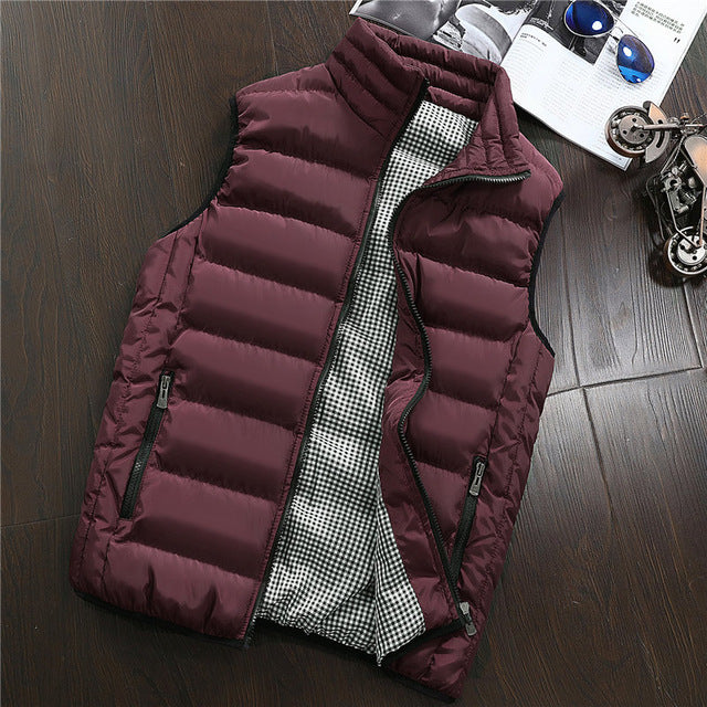 Primavera otoño hombres nuevo chaleco con estilo 2019 hombres de talla grande 5XLWarm chaqueta sin mangas hombres Chaleco de invierno Chaleco de hombres abrigos Casuales