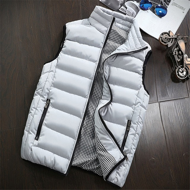 Primavera otoño hombres nuevo chaleco con estilo 2019 hombres de talla grande 5XLWarm chaqueta sin mangas hombres Chaleco de invierno Chaleco de hombres abrigos Casuales