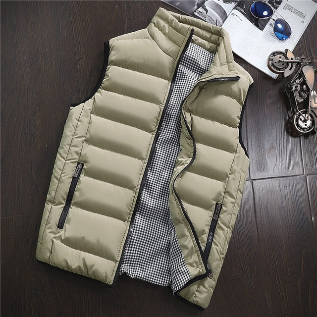 Primavera otoño hombres nuevo chaleco con estilo 2019 hombres de talla grande 5XLWarm chaqueta sin mangas hombres Chaleco de invierno Chaleco de hombres abrigos Casuales