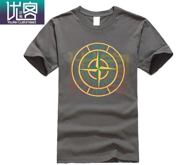 summer NEW Stone-Island Limitied Edition Men's Black T-Shirt