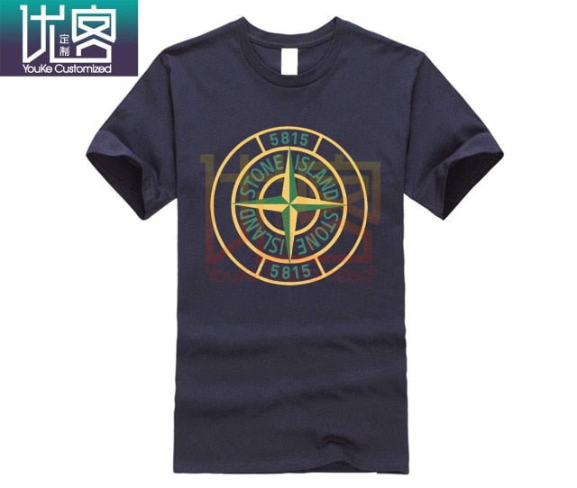 summer NEW Stone-Island Limitied Edition Men's Black T-Shirt