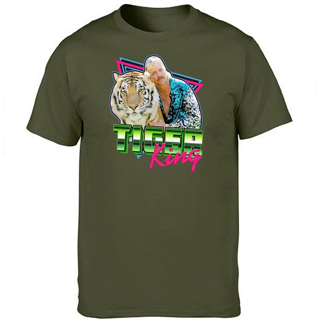 The Tiger King Tshirt Men Free Joe Exotic Tops T Shirt T shirts For President Short Sleeve Summer Tees Cotton Tshirts Streetwear