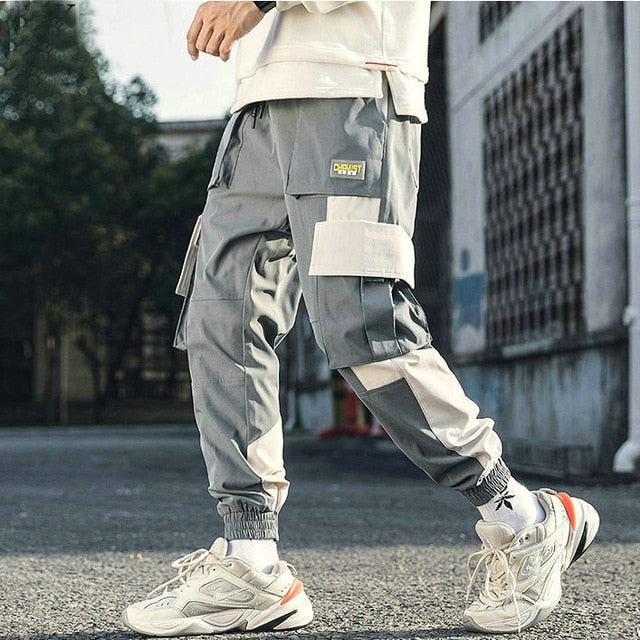 Streetwear Men's Multi Pockets Cargo Harem Pants Hip Hop Casual Male Track Pants Joggers Trousers Fashion Harajuku Men Pants