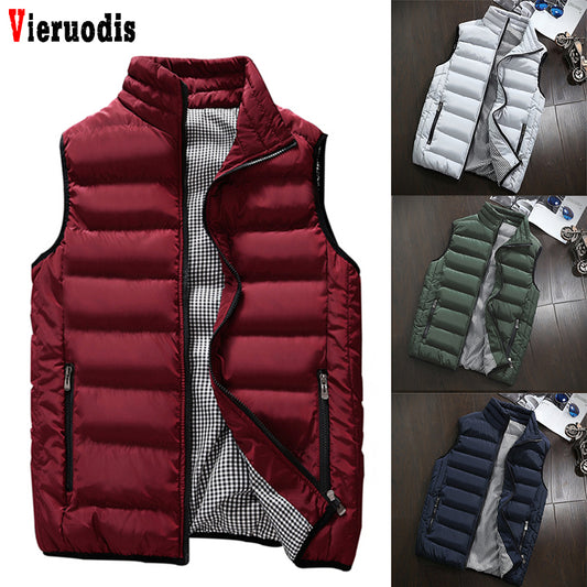 Primavera otoño hombres nuevo chaleco con estilo 2019 hombres de talla grande 5XLWarm chaqueta sin mangas hombres Chaleco de invierno Chaleco de hombres abrigos Casuales
