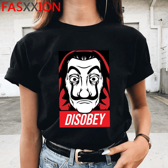 Money Heist The House of Paper Print Tshirts Men La Casa De Papel Harajuku T-shirt Summer Bella Ciao T Shirt Cool Top Tees Male