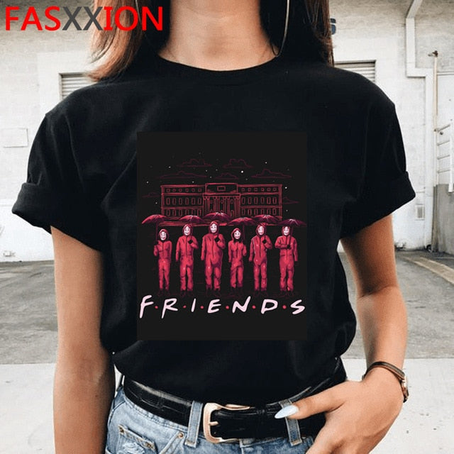 Money Heist The House of Paper Print Tshirts Men La Casa De Papel Harajuku T-shirt Summer Bella Ciao T Shirt Cool Top Tees Male